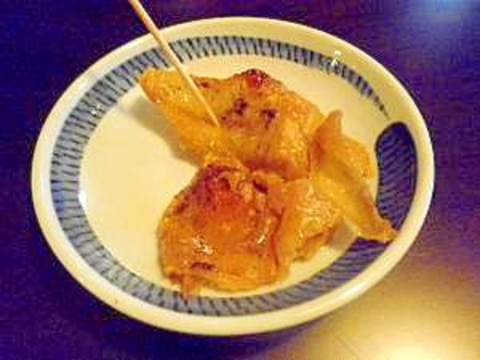 オーブントースターで焼くだけ♪　鶏皮のおつまみ☆